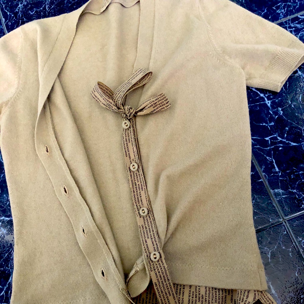 Bottega Veneta Gray Cashmere Ss Cardigan With Silk